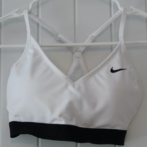 White Nike dry fit Sports Bra